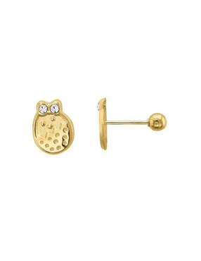 Broqueles Joyería M De Leon con acabado brillante zirconia