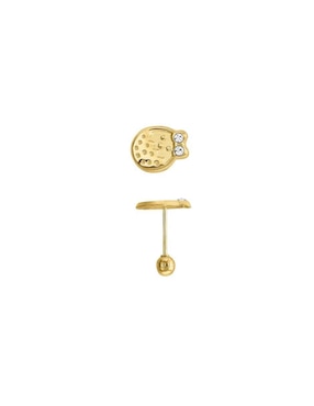 Broqueles Joyería M De Leon con acabado brillante zirconia