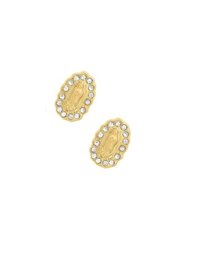 Broqueles Joyería M De Leon con acabado brillante zirconia