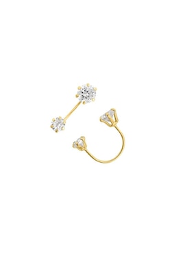 Broqueles Joyería M De Leon con acabado brillante zirconia