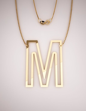 Dije De Letras Fonelli Personalizable De Oro 14 K