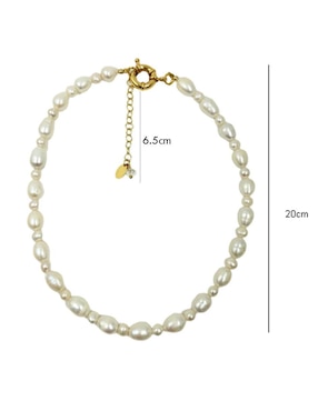 Aretes y collar de perlas Mancini