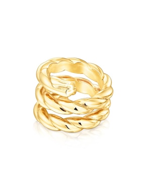 Anillo Tous Twisted de plata vermeil brillante