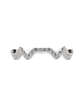Anillo de compromiso de oro blanco 14 k Amore Mio diamante