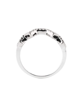 Anillo de compromiso de oro blanco 14 k Amore Mio diamante