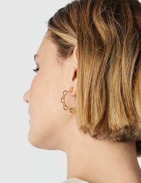 Aretes de aro Tous Carrusel con acabado lustre