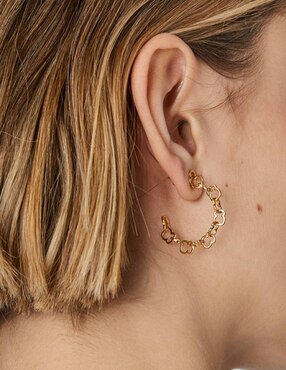 Aretes de aro Tous Carrusel con acabado lustre