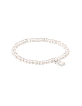 Pulsera Tous de plata con acabado liso
