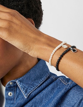 Pulsera Tous de plata con acabado liso