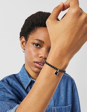 Brazalete Tous de plata con acabado liso