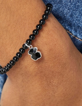 Brazalete Tous de plata con acabado liso