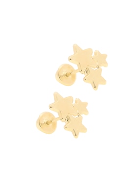 Broqueles de estrella Roca de oro con acabado brillante