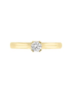 Solitario de oro 14 k Klamore Jessica diamante