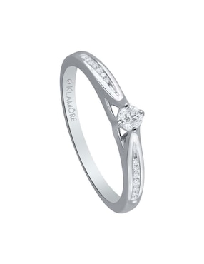 Solitario de oro 14 k Klamore Circe diamante
