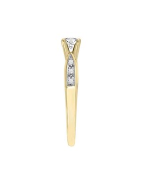 Solitario de oro 14 k Klamore Amali diamante