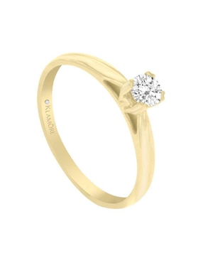Solitario de oro 14 k Klamore Jessica diamante