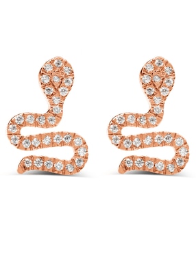 Broqueles de serpiente Jayda con acabado brillante diamante