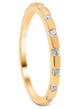 Anillo De Forma Redonda Jayda 14 K Oro Amarillo Diamante