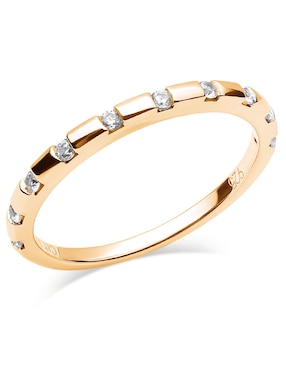 Anillo Jayda 14 k de oro amarillo diamante brillante
