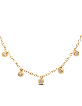 Collar Jayda de oro amarillo 14 K