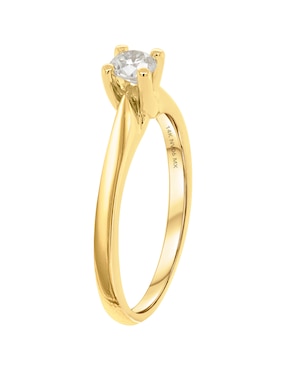 Solitario de oro amarillo 14 k Valessa