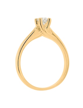 Solitario de oro amarillo 14 k Valessa