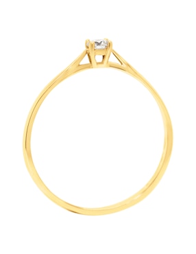 Solitario de oro amarillo 14 k Valessa