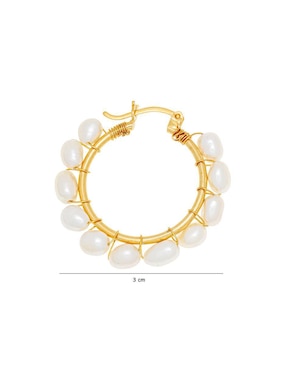 Arracadas Ablime Joyería con acabado brillante perla