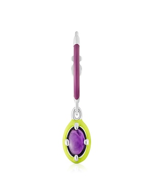 Aretes Tous Vibrant Color De Plata P925 Amatista