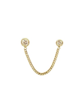 Piercing Redondo Mancini De Oro 10 K Zirconia