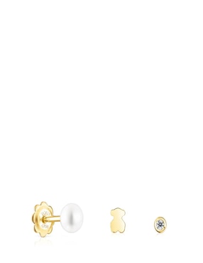 Piercing De Oso Tous Pearl De Oro 18 K Perla