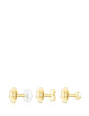 Piercing de oso Tous Pearl de oro perla