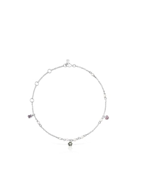 Pulsera Tous de plata p 925 con acabado pavé