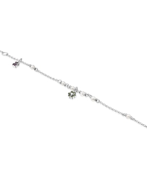 Pulsera Tous de plata p 925 con acabado pavé