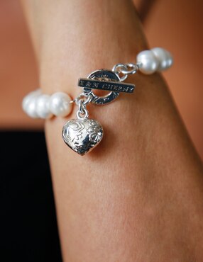 Pulsera E&N Cherny de plata con acabado texturizado