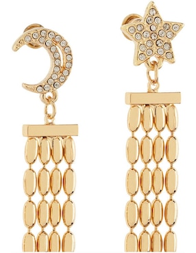 Aretes Parisa Joyería con acabado baño de oro zirconia