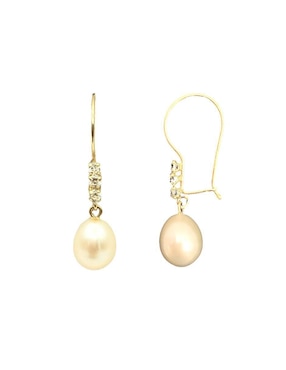 Aretes circulares Mancini de oro con acabado brillante zirconia