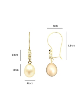 Aretes circulares Mancini de oro con acabado brillante zirconia