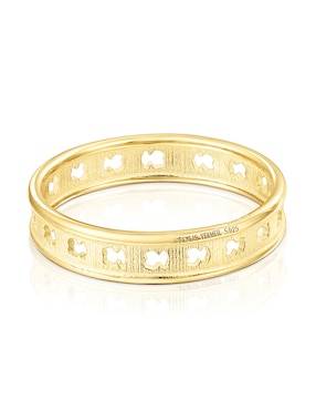 Anillo Tous Bear row P 925 de plata vermeil brillante