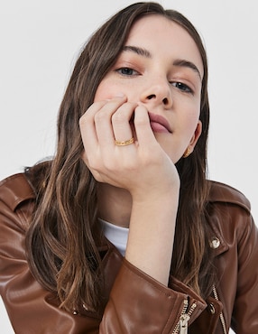 Anillo Tous Bear row P 925 de plata vermeil brillante