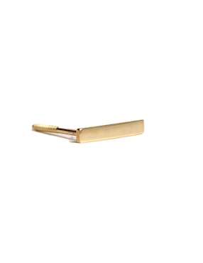 Piercing rectangulares Ero Jewelry de oro con acabado brillante