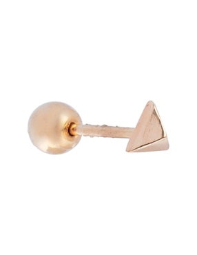 Piercing triangular Ero Jewelry de oro con acabado brillante