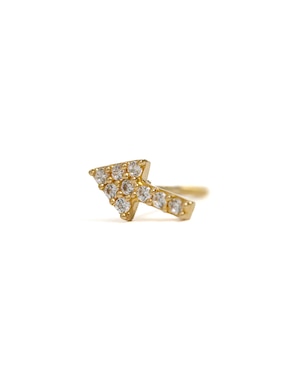 Piercing de flecha Ero Jewelry de oro con acabado brillante zirconia