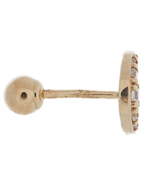 Piercing de media luna Ero Jewelry de oro con acabado lustre zirconia