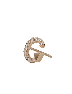 Piercing de flecha Ero Jewelry de oro con acabado brillante zirconia