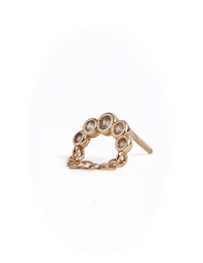 Piercing Ero Jewelry de oro 14 k con acabado pavé zirconia