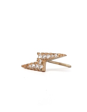 Piercing de rayo Ero Jewelry de oro con acabado brillante zirconia