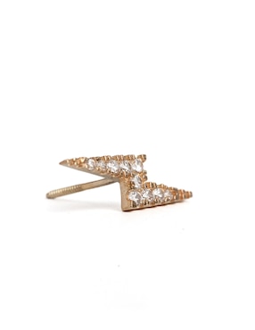 Piercing de rayo Ero Jewelry de oro con acabado brillante zirconia