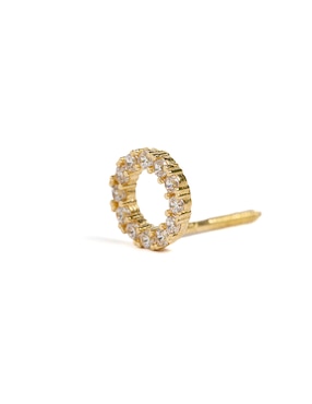 Piercing redondos Ero Jewelry de oro con acabado brillante zirconia