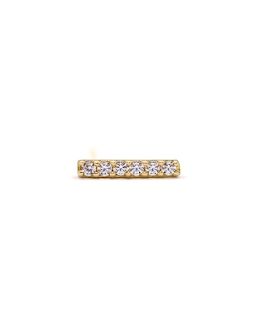 Piercing De Forma Rectangular Ero Jewelry De 14 K Con Zirconia